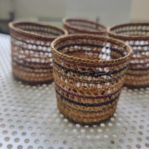 Wicker Tea light Baskets
